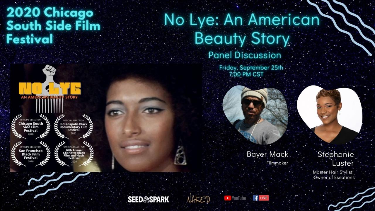 No Lye: An American Beauty Story - Panel Discussion Poster